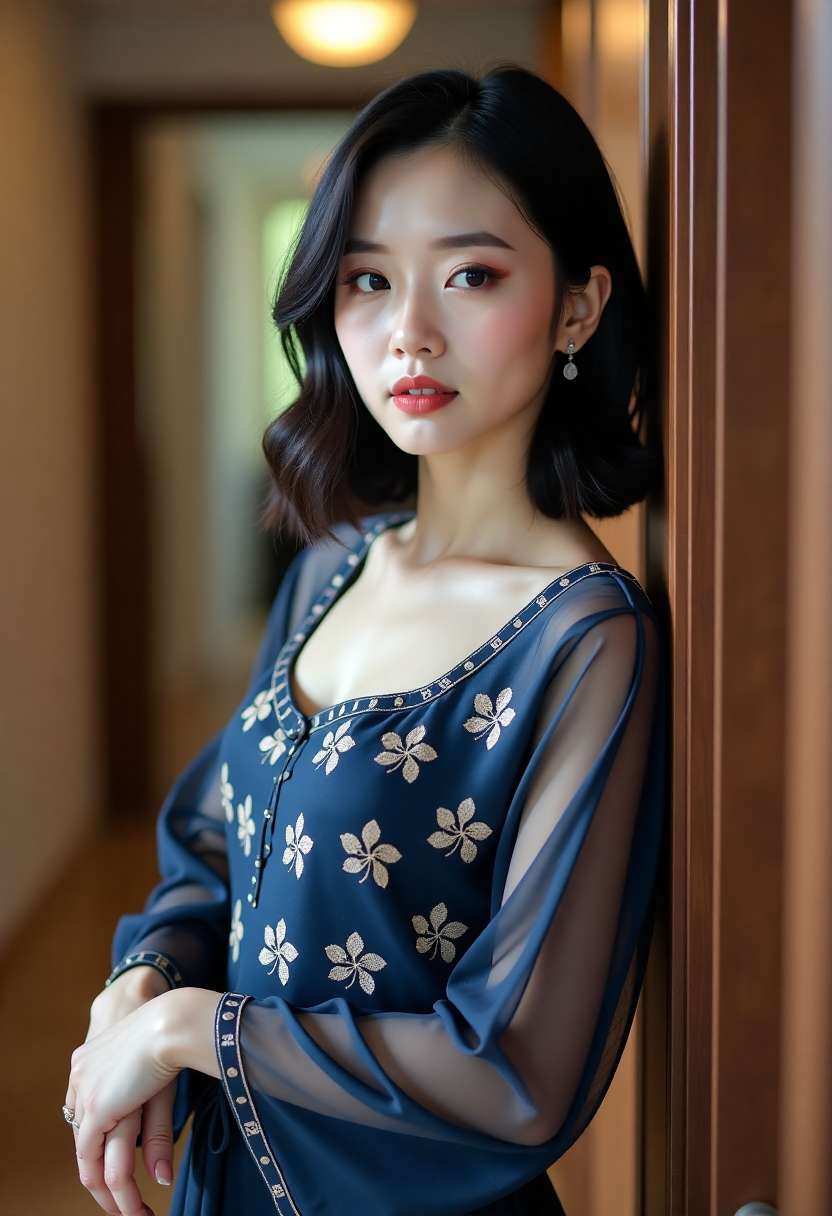对称蝴蝶线稿绘制过程